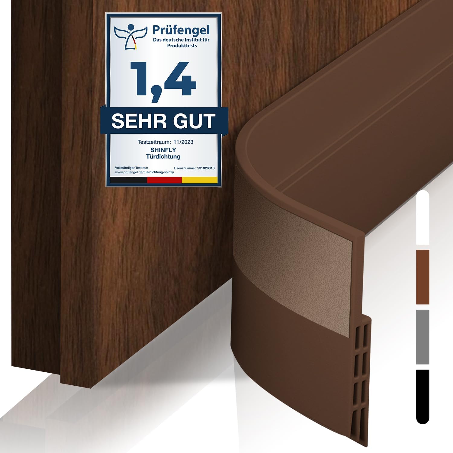 Shinfly Paraspifferi Sottoporta 100 x 5cm, Marrone - immagine 1