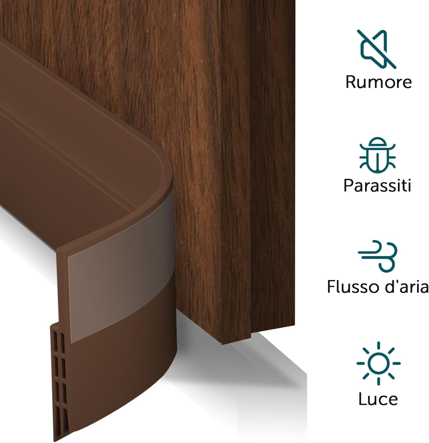 Shinfly Paraspifferi Sottoporta 100 x 5cm, Marrone - immagine 3