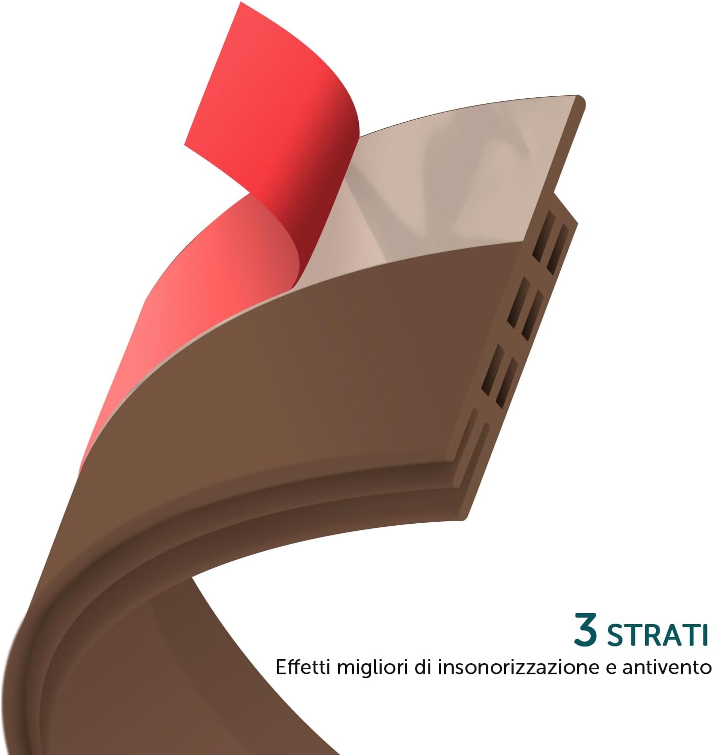 Shinfly Paraspifferi Sottoporta 100 x 5cm, Marrone - immagine 5