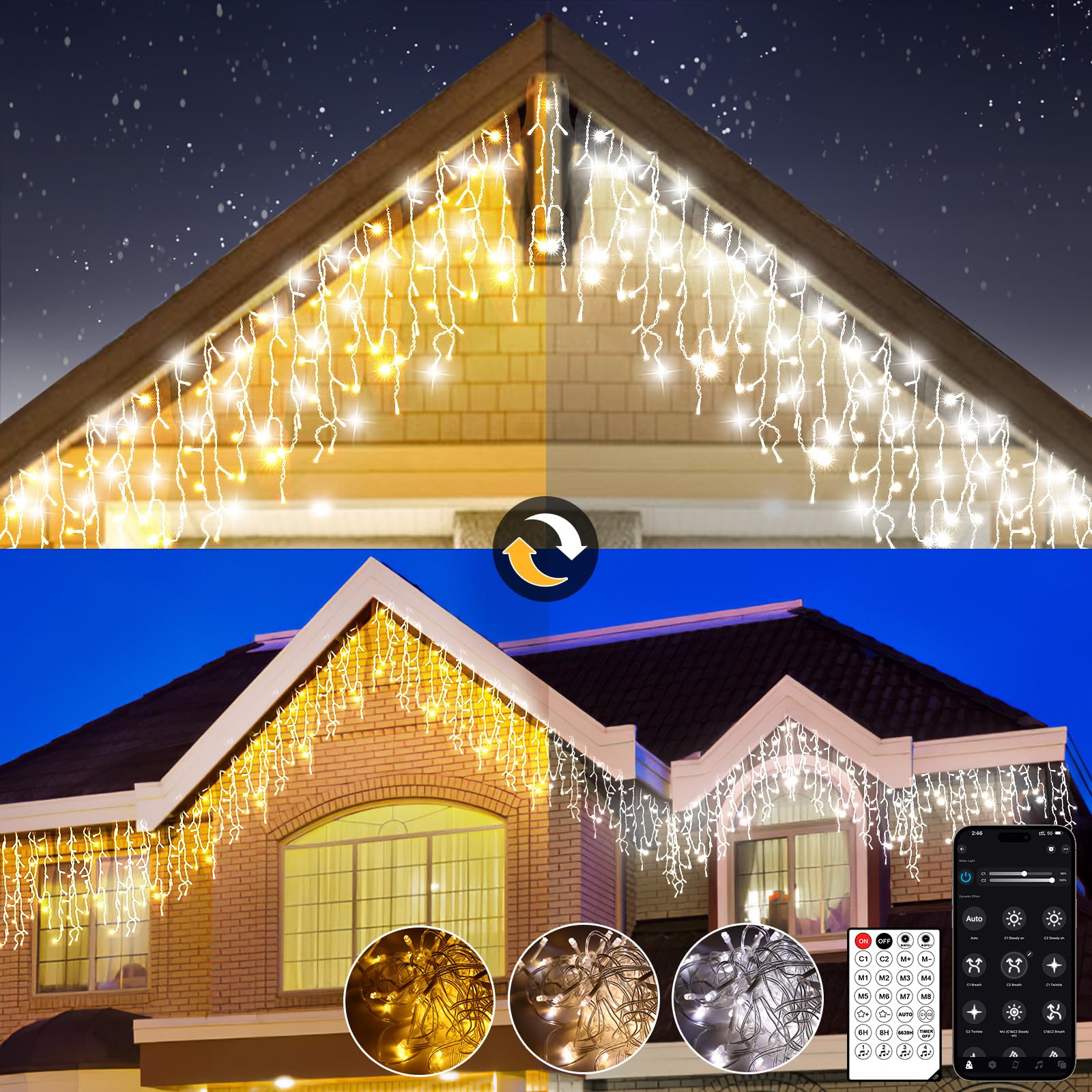 Luci Natale da Esterno Cascata 30M-1200L