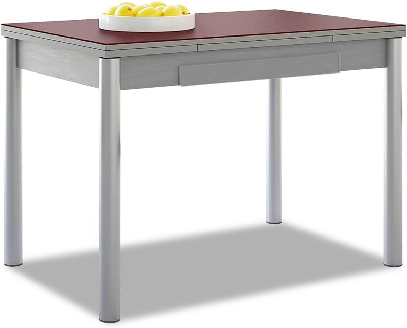 Astimesa - Tavolo Cucina Allungabile 90x50cm, Bordeaux