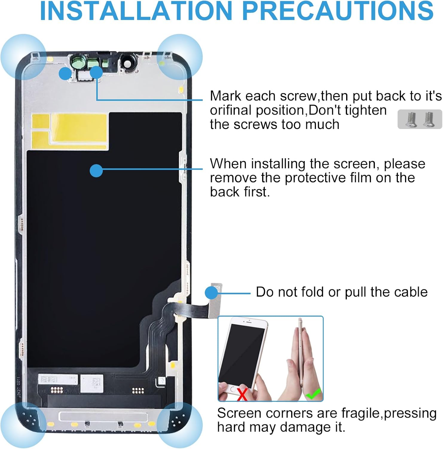 Schermo per iPhone 13 Pro Max COF 6.7" LCD Display - immagine 5