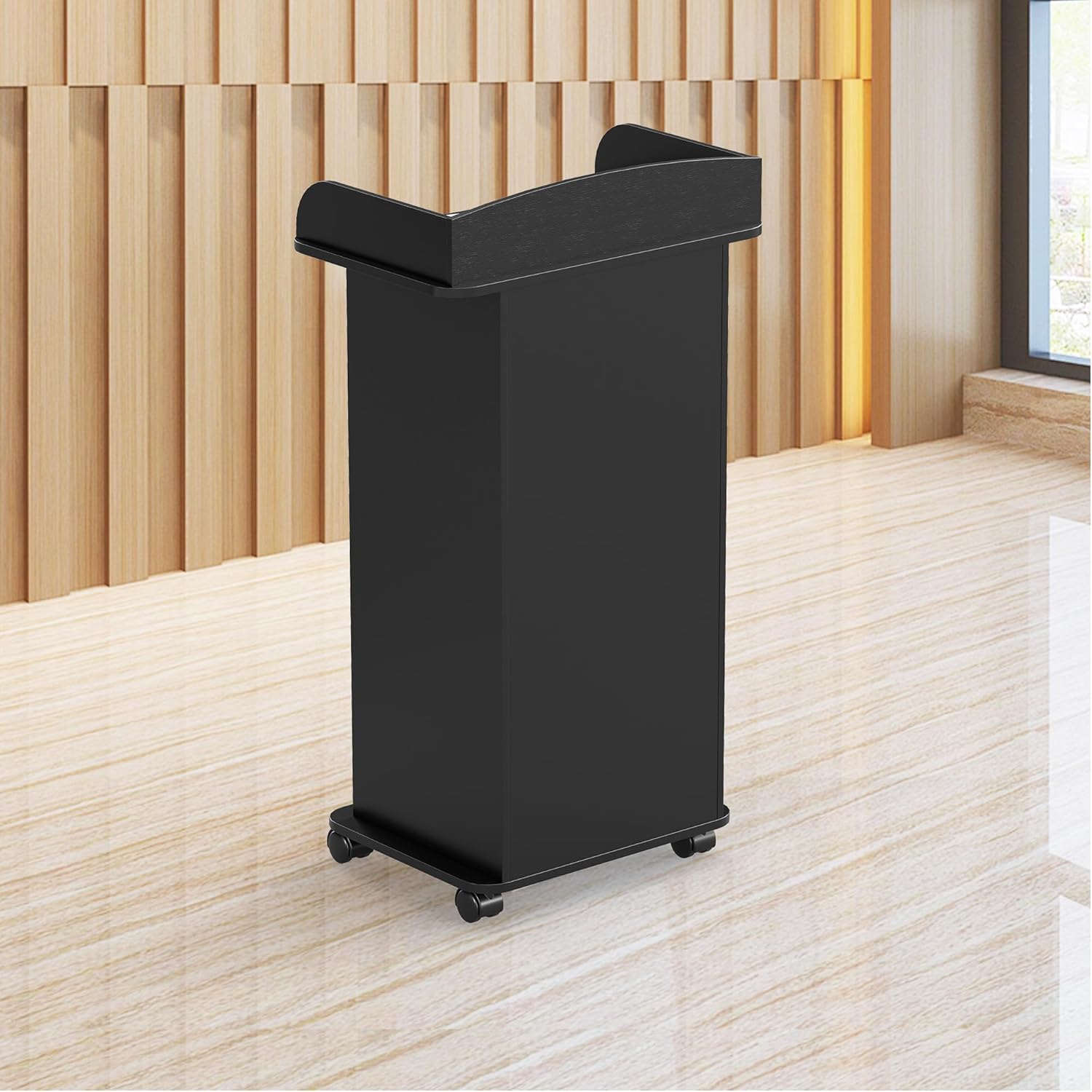 tonchean Supporto Podio su Ruote in Legno - immagine 8