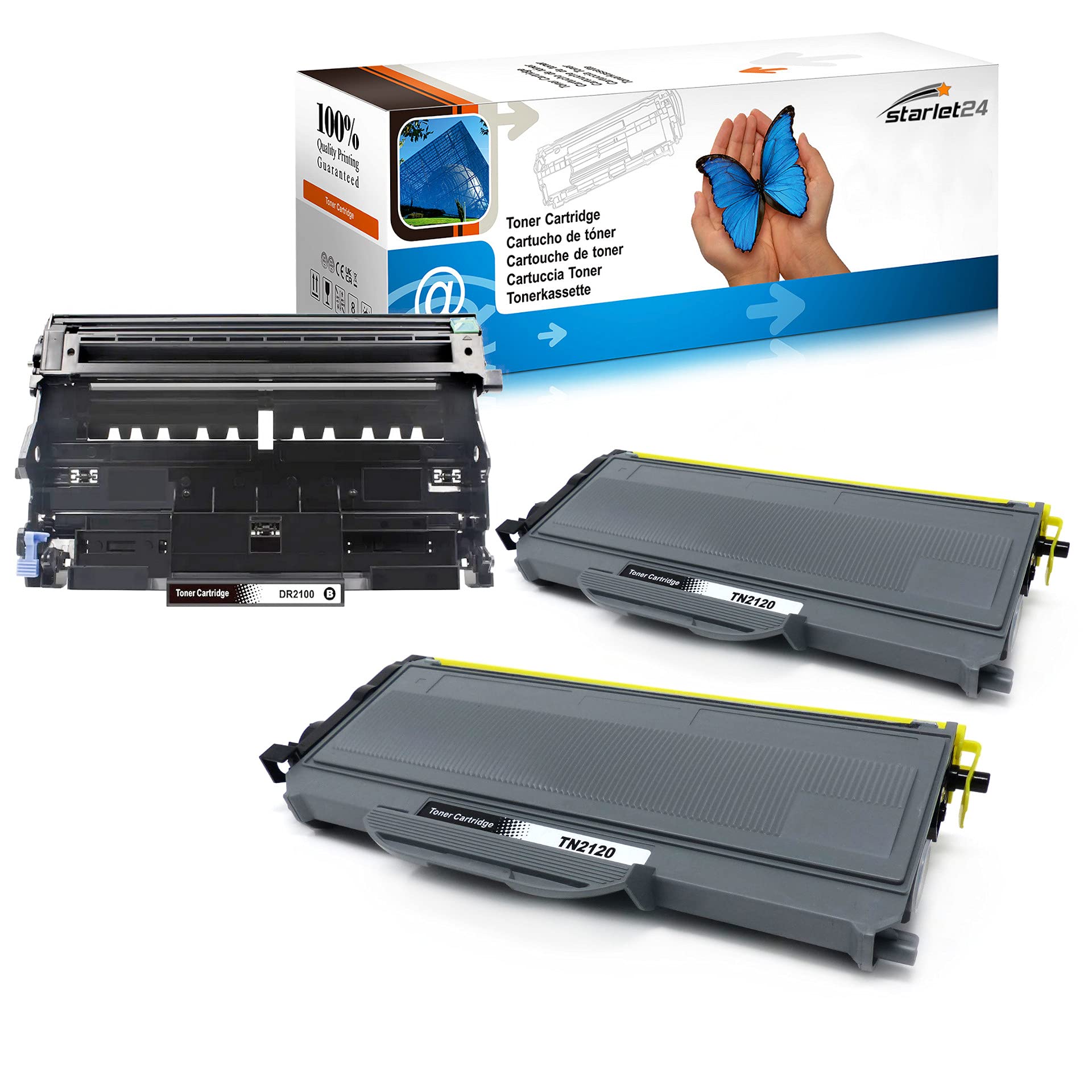 Starlet24 2 Toner TN2120 + 1 Tamburo DR2100 Compatibili