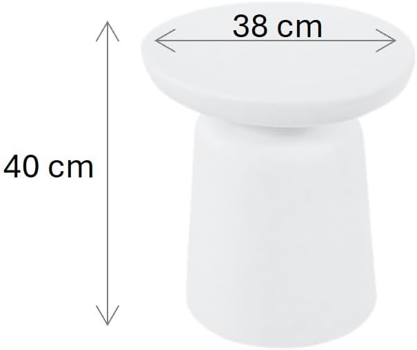 Kloris Tavolino Sgabello Basso Bianco h 40 cm - immagine 3