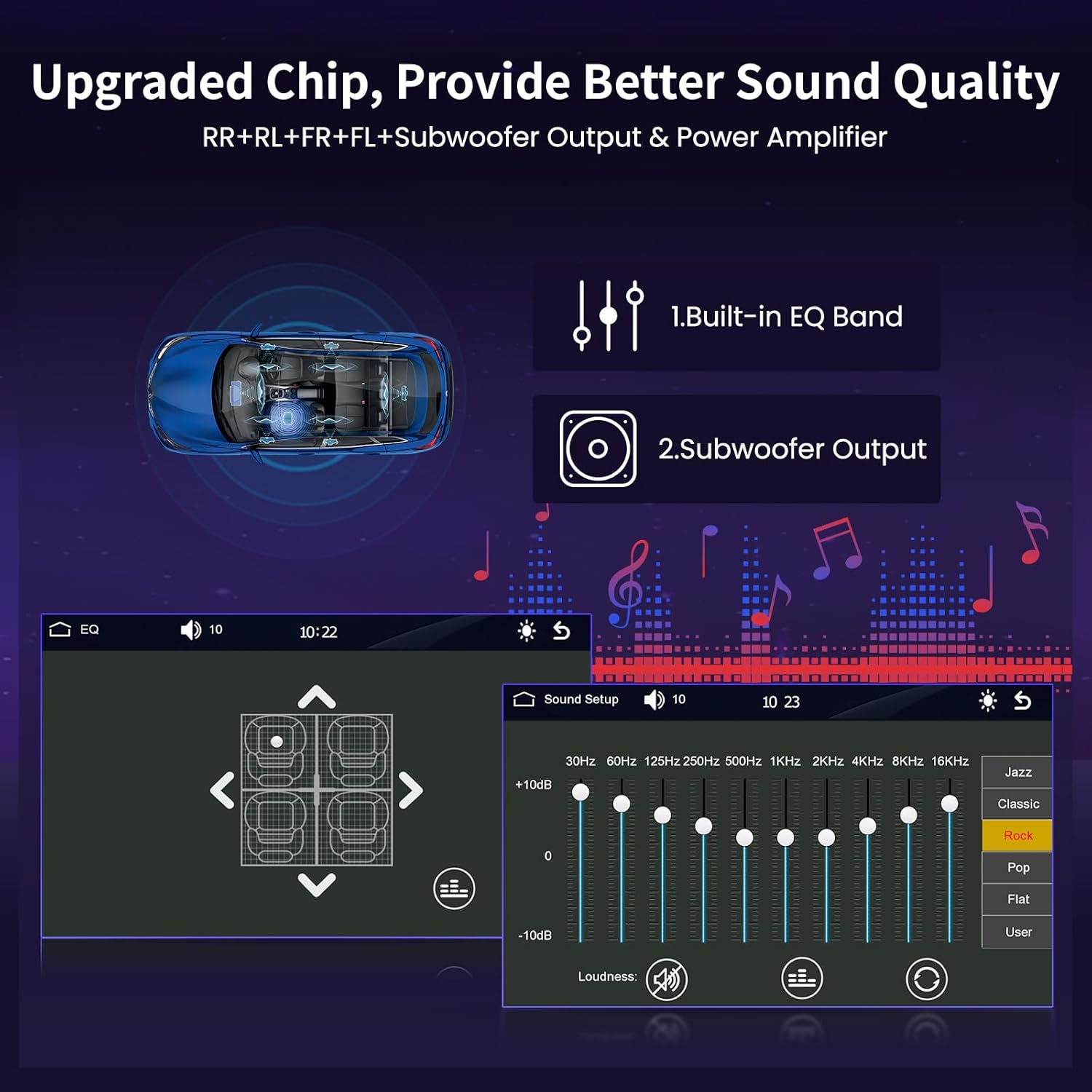 Fuluku Autoradio 2 DIN con Carplay e Android Auto Wireless - immagine 4