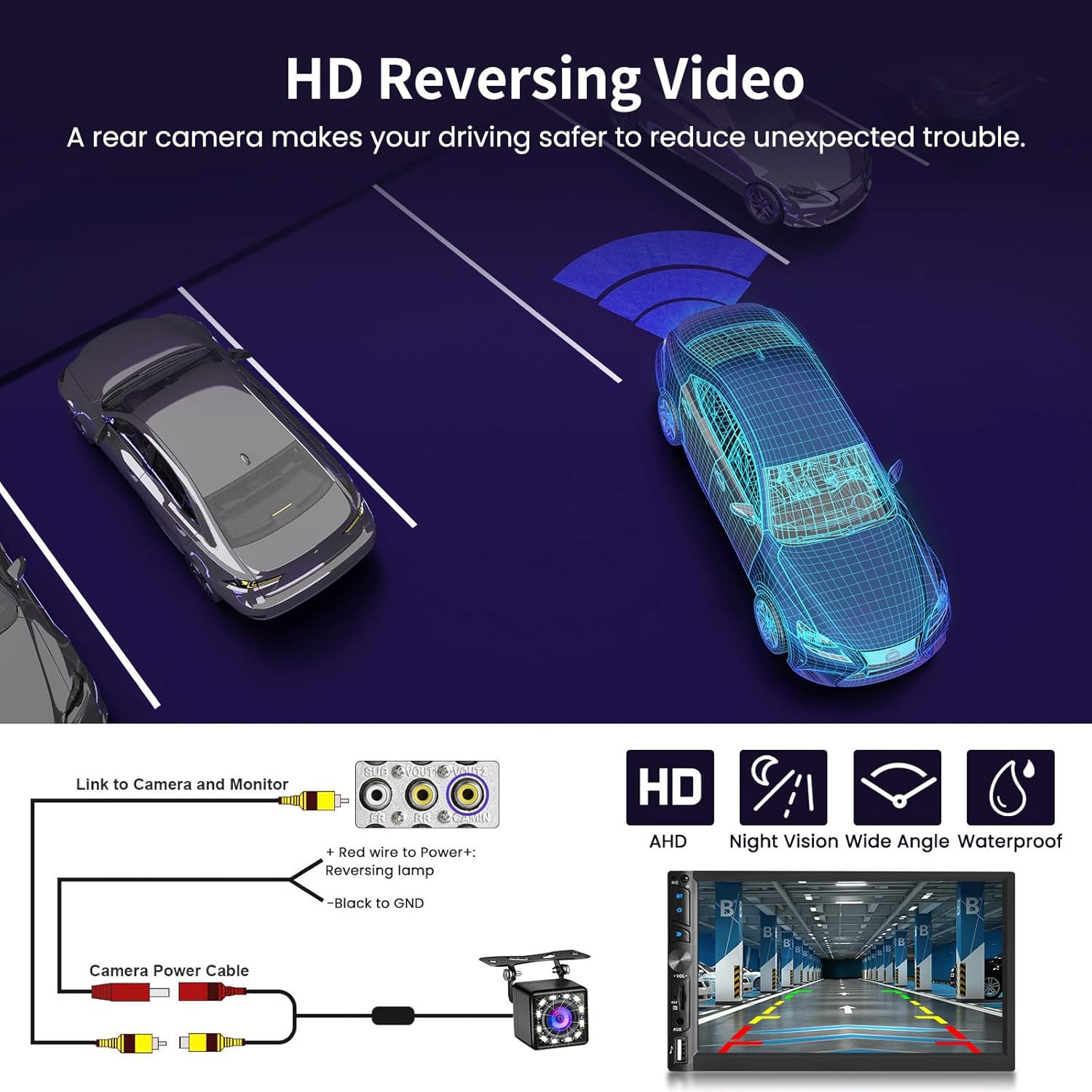 Fuluku Autoradio 2 DIN con Carplay e Android Auto Wireless - immagine 5