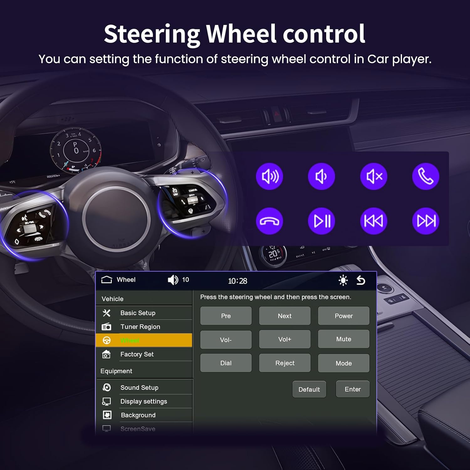 Fuluku Autoradio 2 DIN con Carplay e Android Auto Wireless - immagine 6