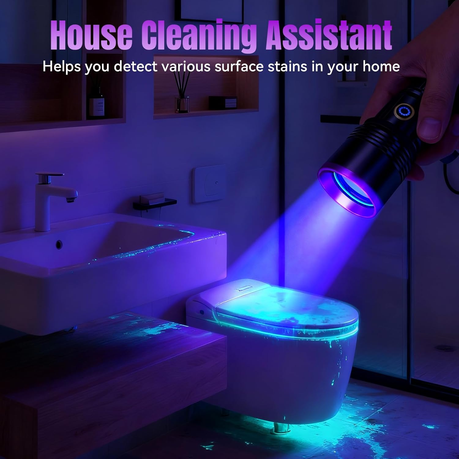 Torcia UV 365 nm 30W Ricaricabile USB-C Blacklight - immagine 6