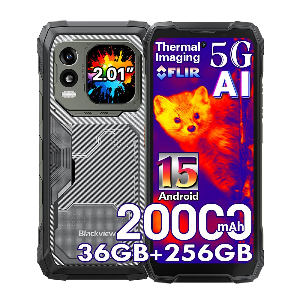 Blackview Xplore 1 Pro 5G - Smartphone Rugged Termocamera, Nero