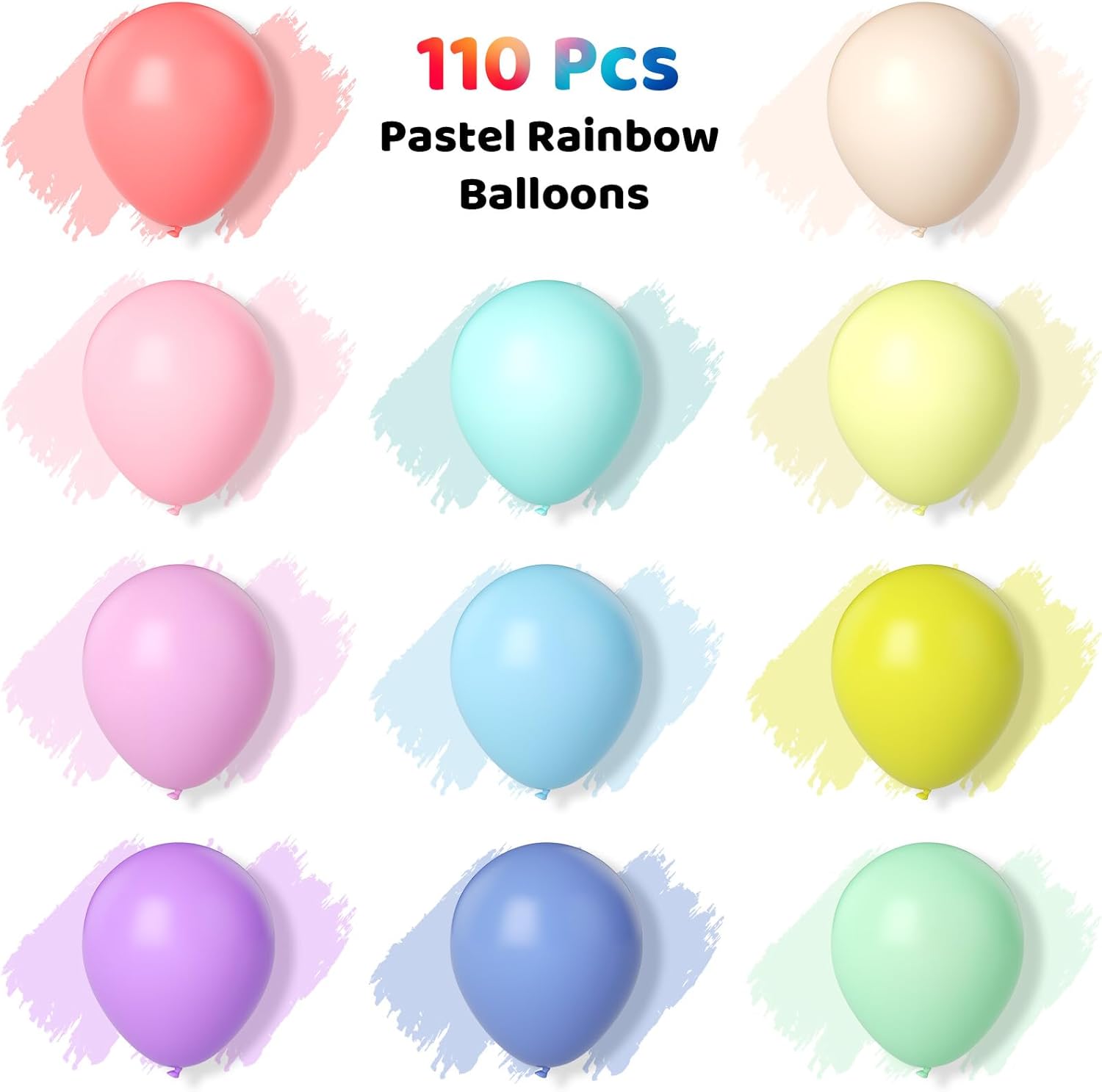 Palloncini Pastello 12 Pollici - 110 Pezzi - immagine 2