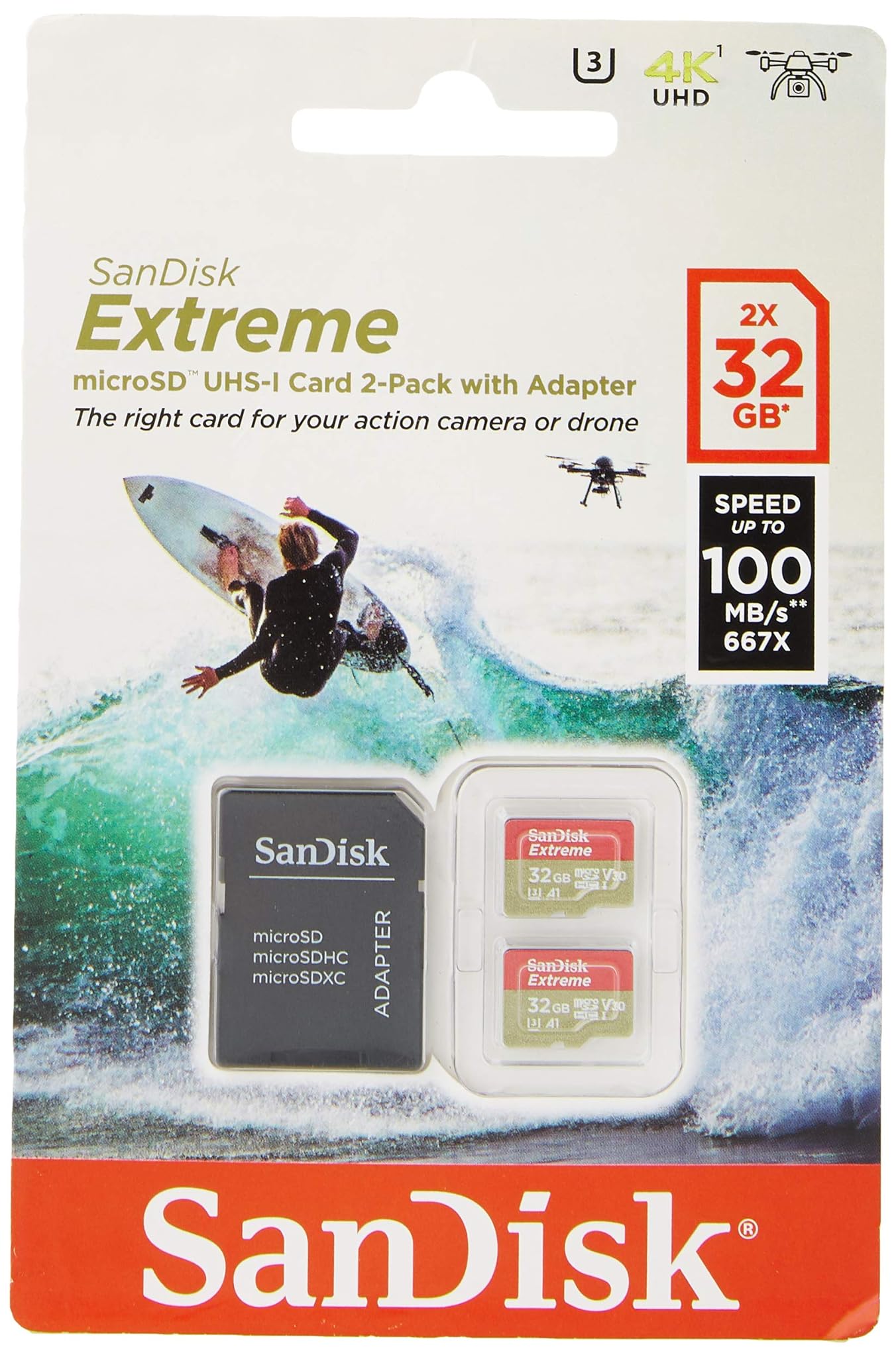 Sandisk Extreme 32 GB microSDHC per Action Cam e Droni