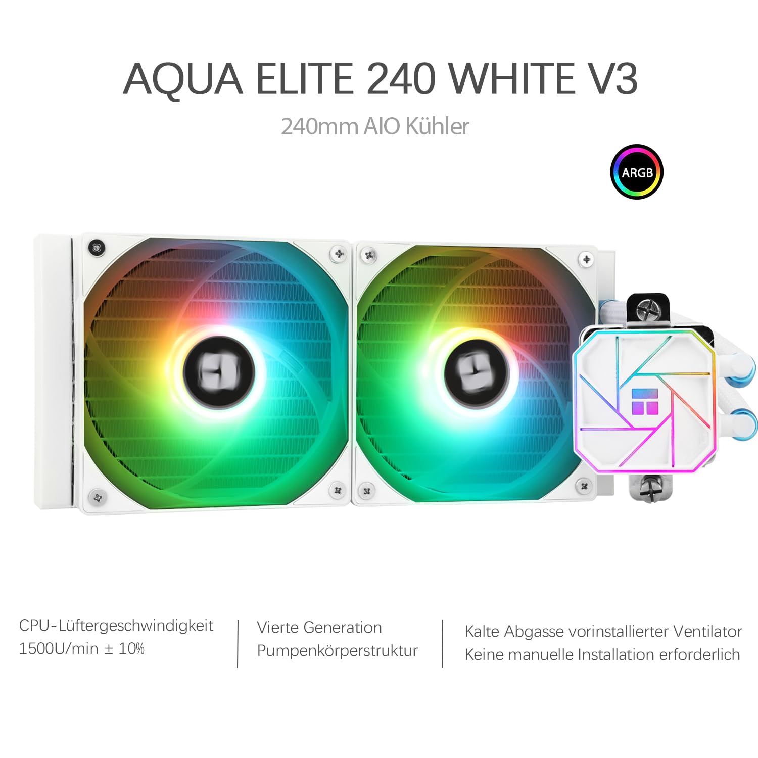 Aqua Elite 240 V3 - Raffreddamento ad Acqua CPU AIO - immagine 2