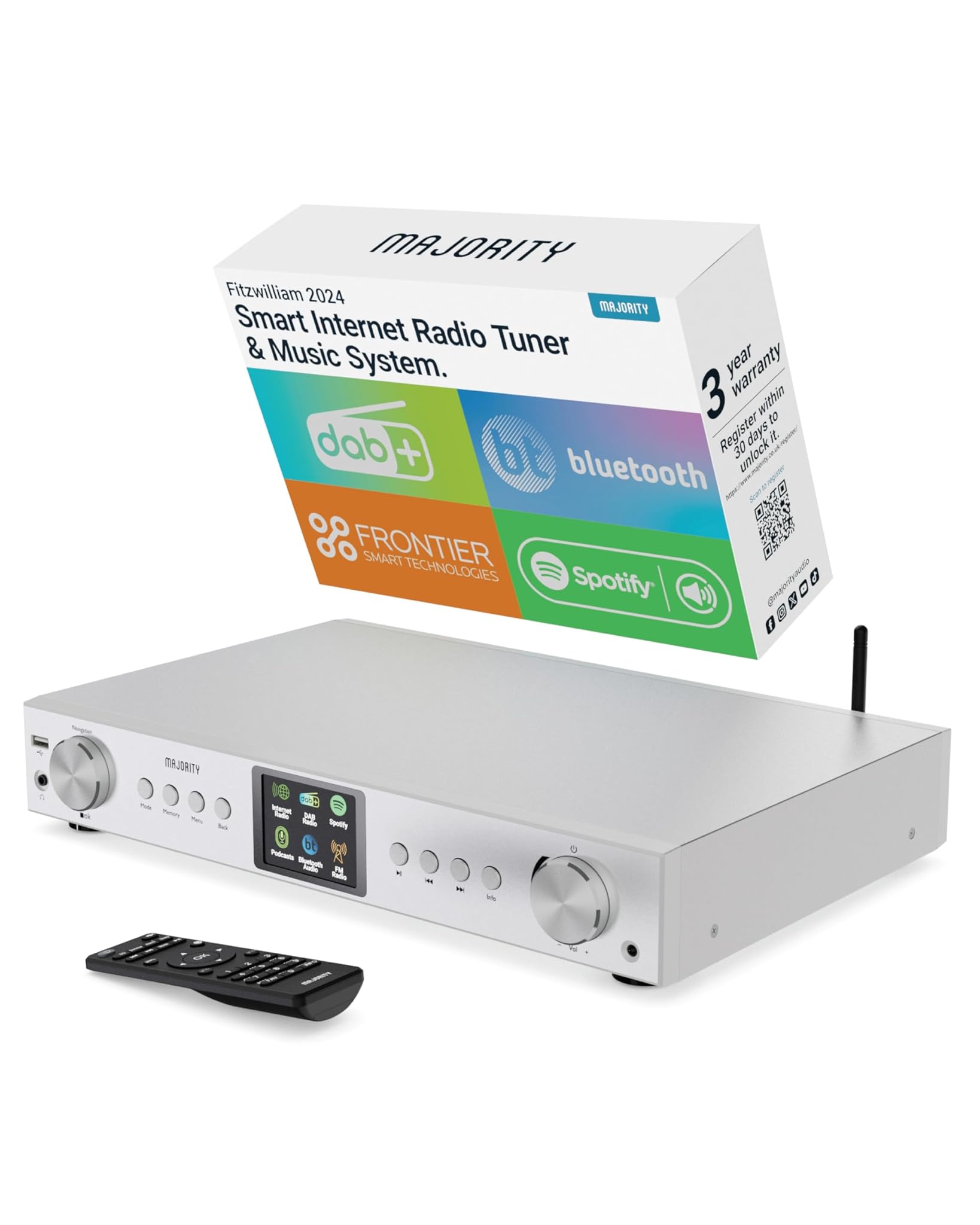 Majority Fitzwilliam Streamer Hifi - Radio Internet Wifi