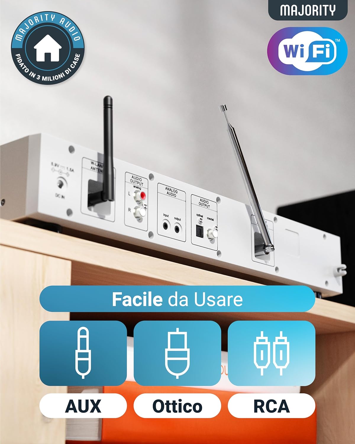 Majority Fitzwilliam Streamer Hifi - Radio Internet Wifi - immagine 5