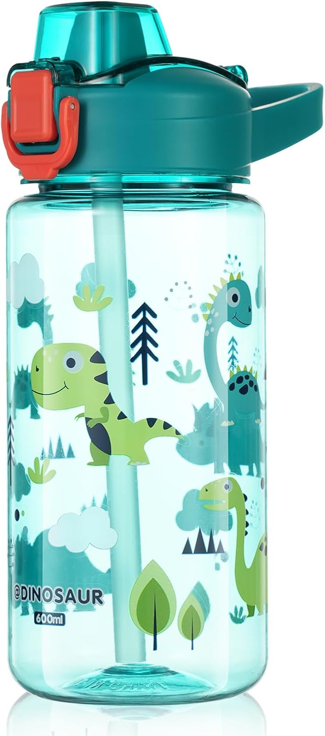 Flintronic Borraccia Bambini 600ML, Dinosauro