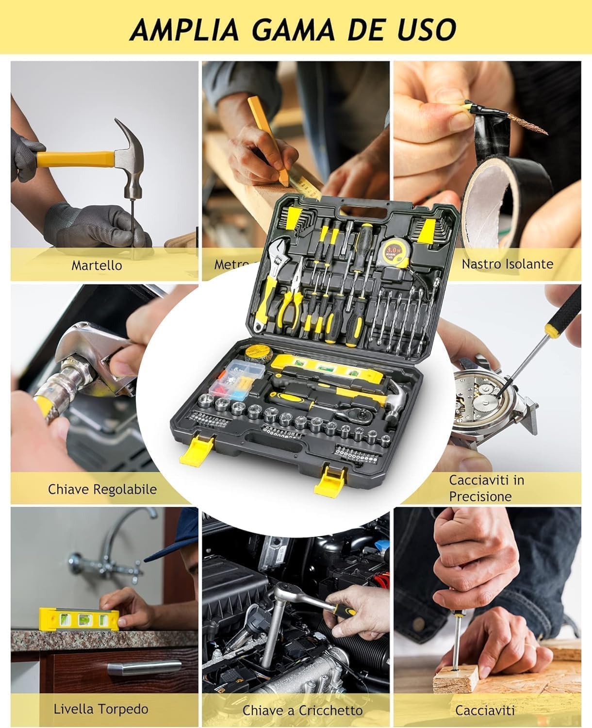 Acmount Cassetta Attrezzi Completa 145 Pezzi - immagine 3