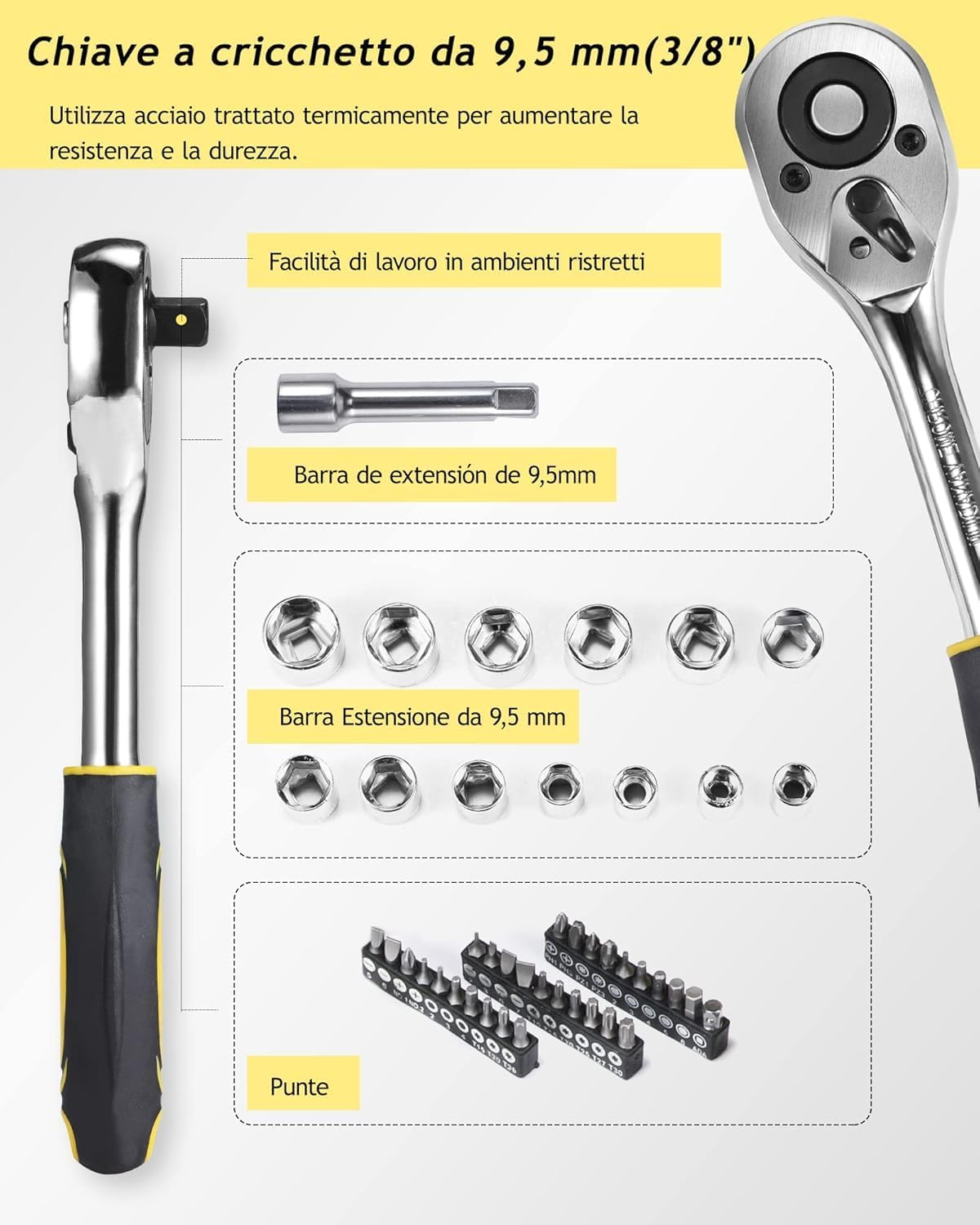 Acmount Cassetta Attrezzi Completa 145 Pezzi - immagine 4