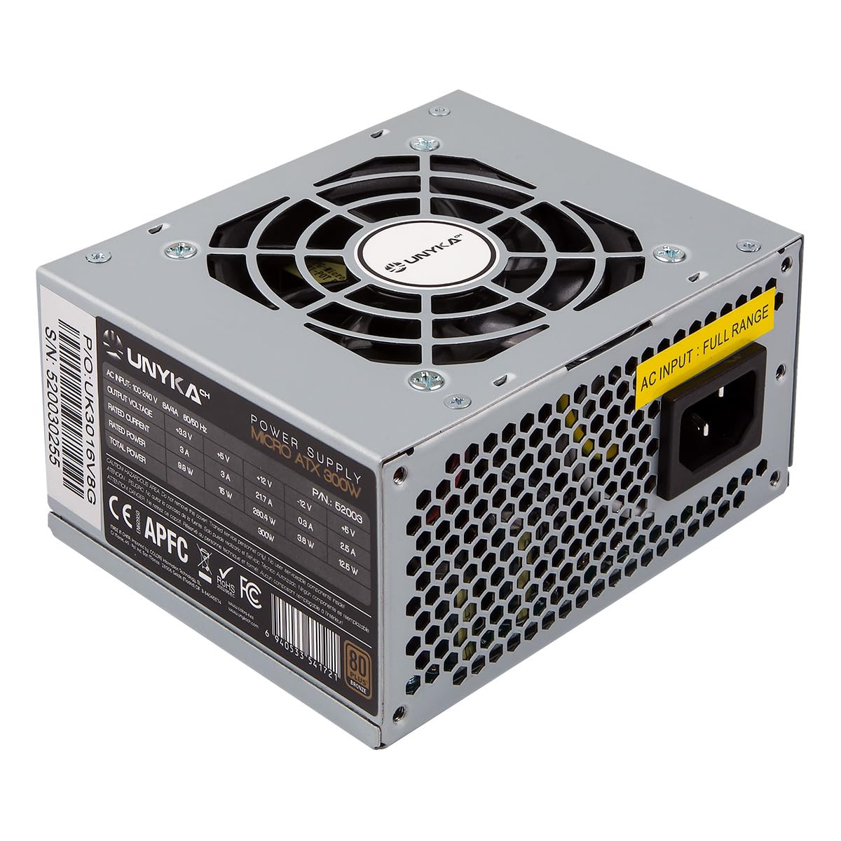 UNYKAch SFX 300W alimentatore per computer Argento