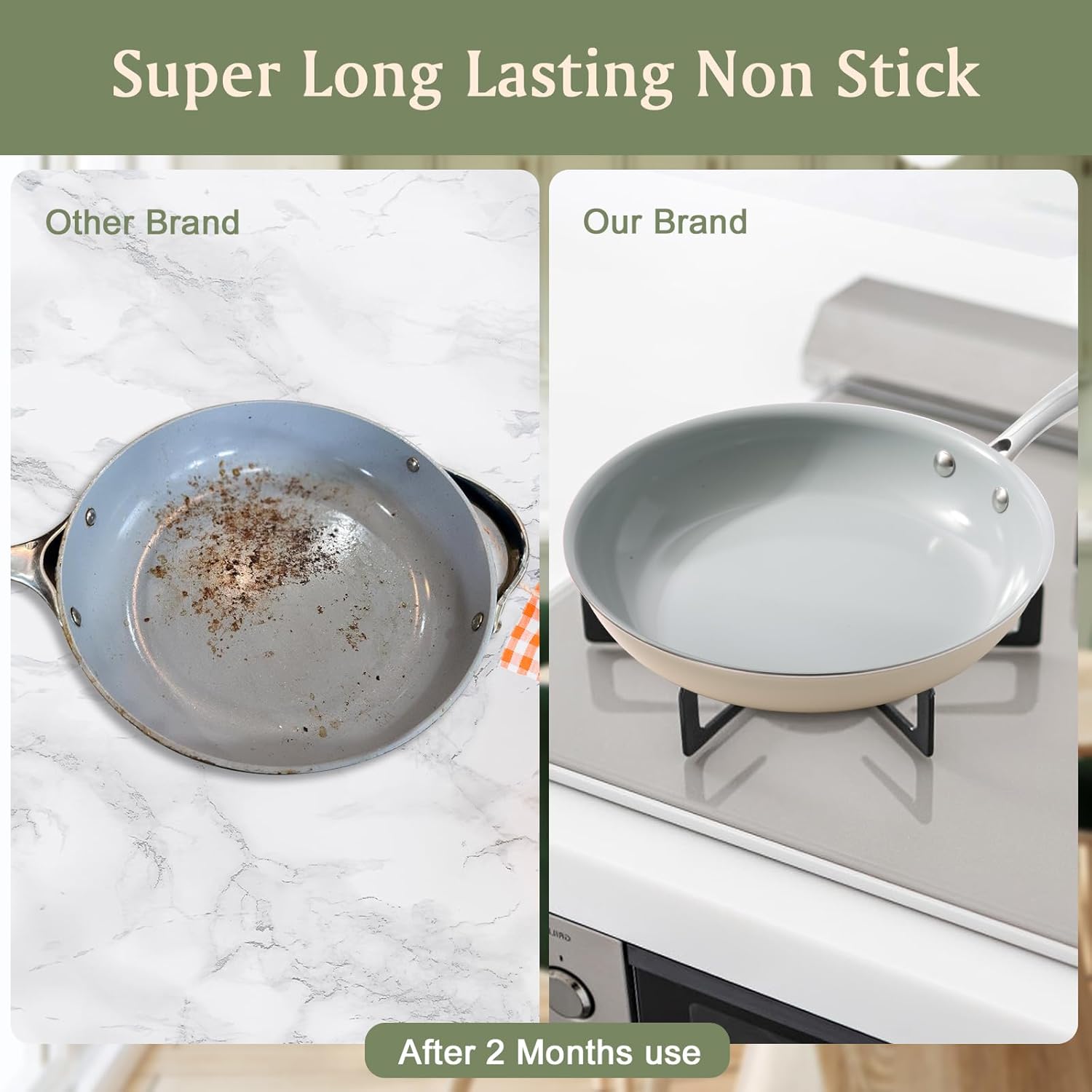 Set di Padelle in Ceramica Antiaderente (20, 24, 28 cm) - immagine 4