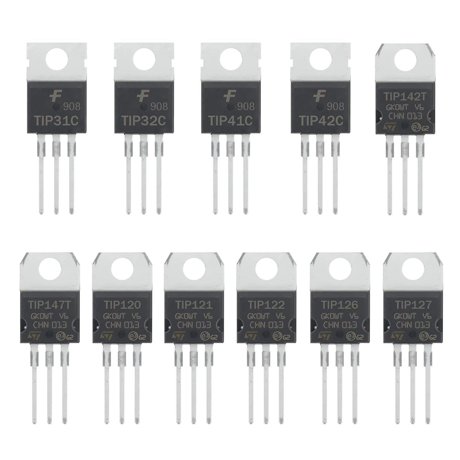 AUKENIEN 11 Valori TIP Transistor Potenza Silicio TIP31C TIP32C TIP41C ...