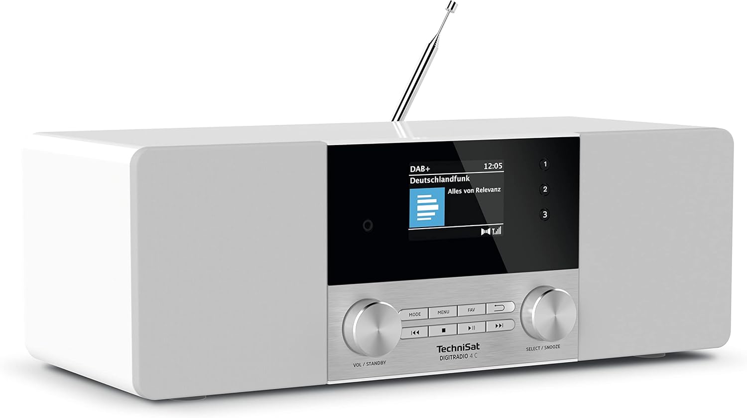 Technisat DIGITRADIO 4 C - Radio Digitale Stereo, Bianco - immagine 1