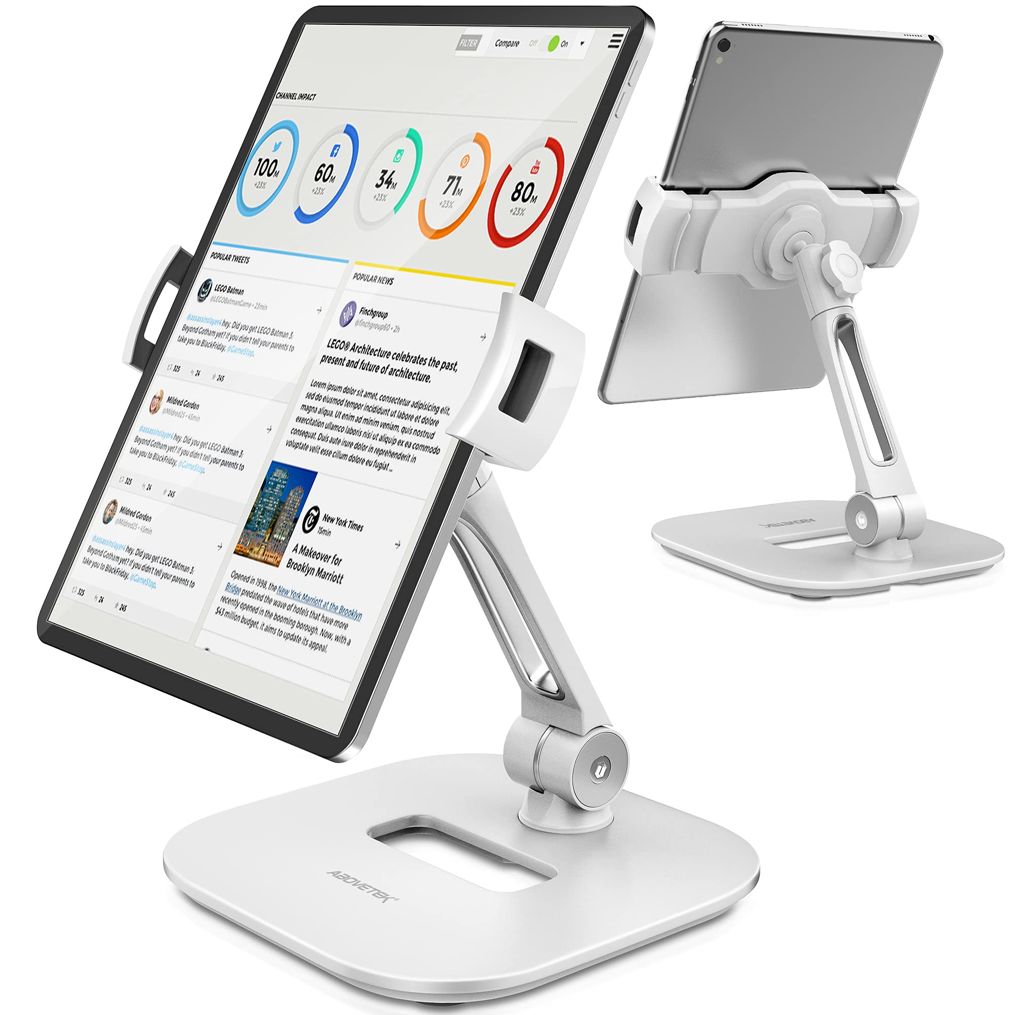 Abovetek Supporto per Tablet in Alluminio Pieghevole