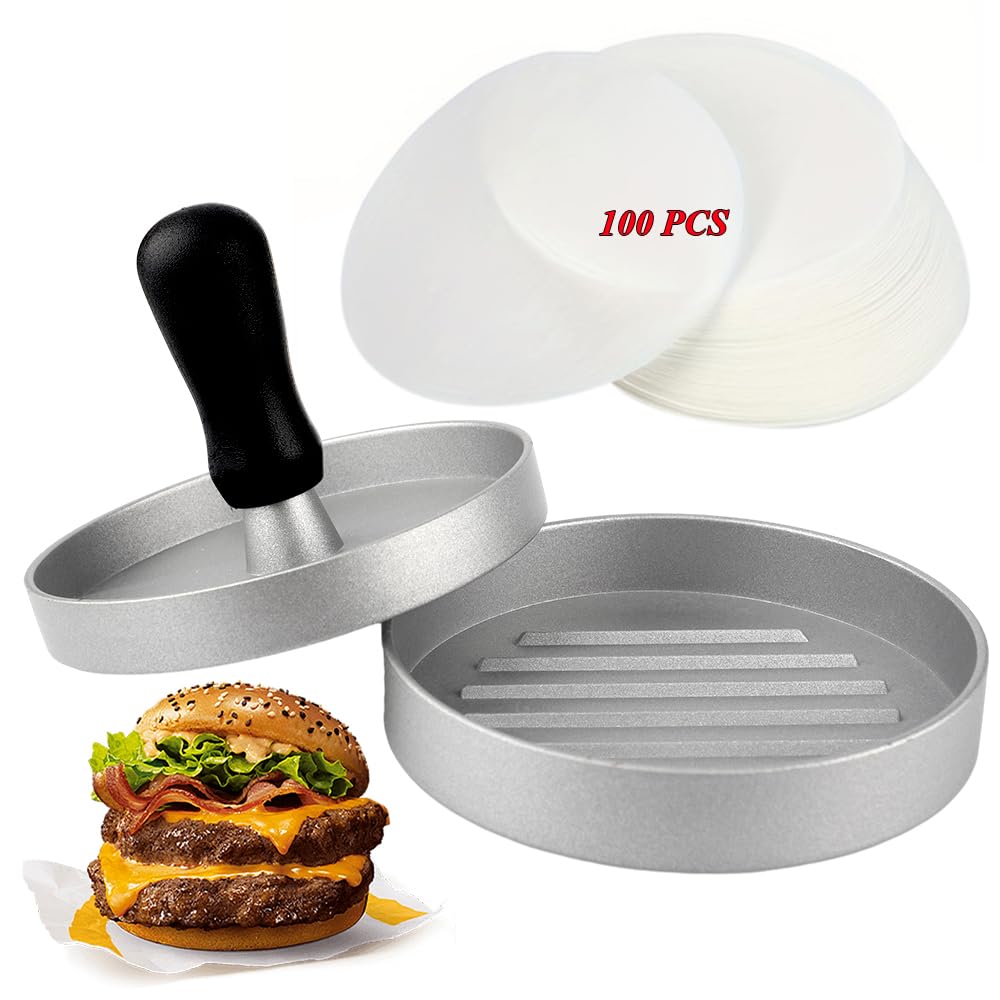 Hisdricus Pressa per Hamburger 12cm con 100 Carte