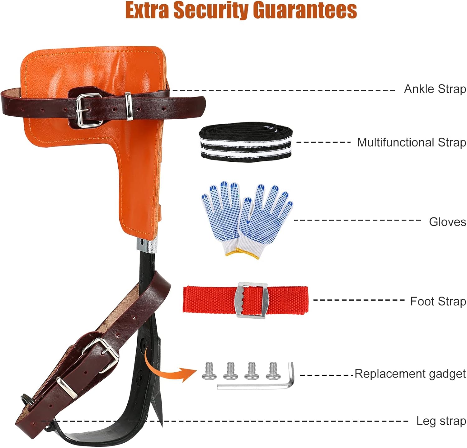 jackfru Ramponi per Arrampicata Albero Picco Set - immagine 6