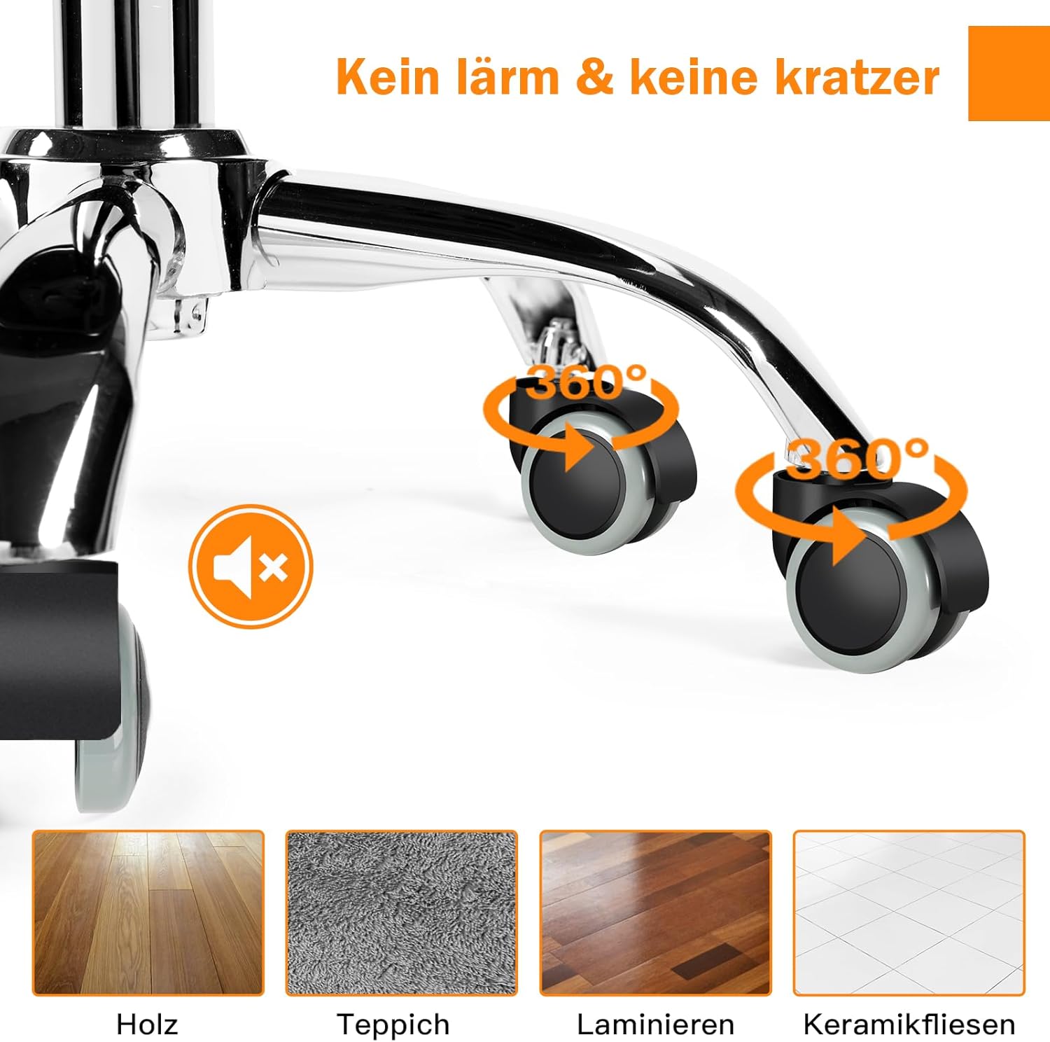 Sgabello Girevole con Ruote e Schienale, Rosa - immagine 4