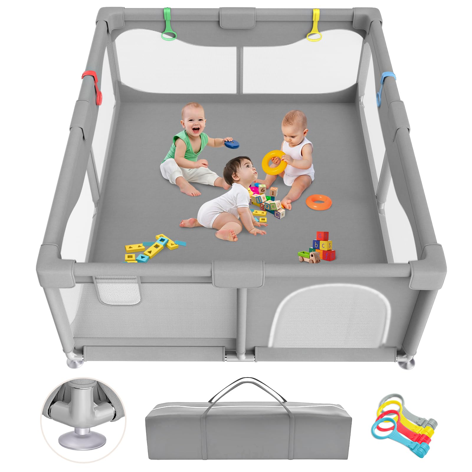 Box Bambini 150x180x68 cm Grande, Grigio