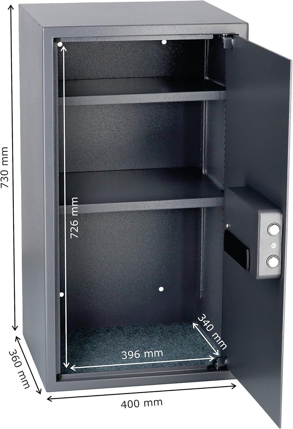Cassaforte Biometrica XXL 73x40x36cm per Aziende - immagine 3