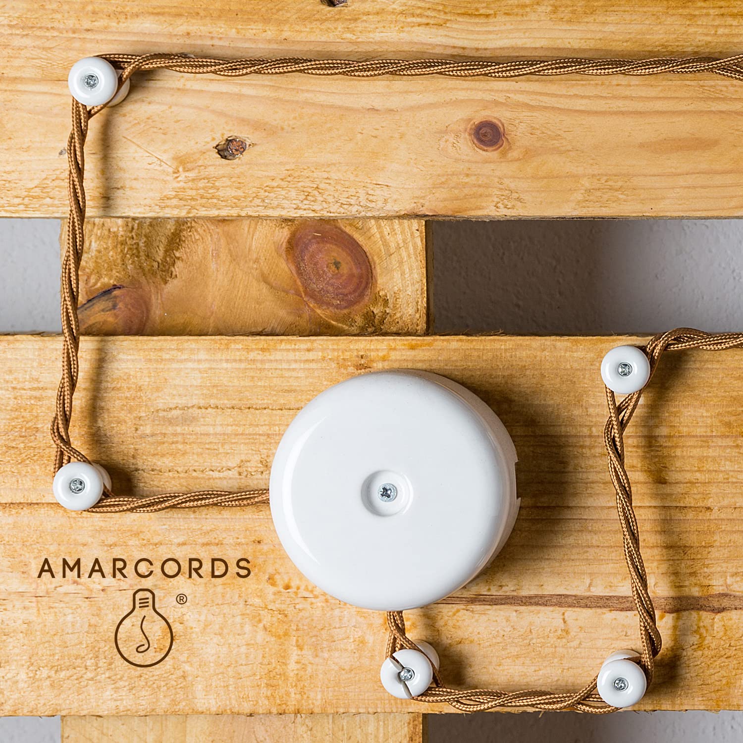 Amarcords - Isolatori per Cavi Trecciati Vintage, Marrone - immagine 6