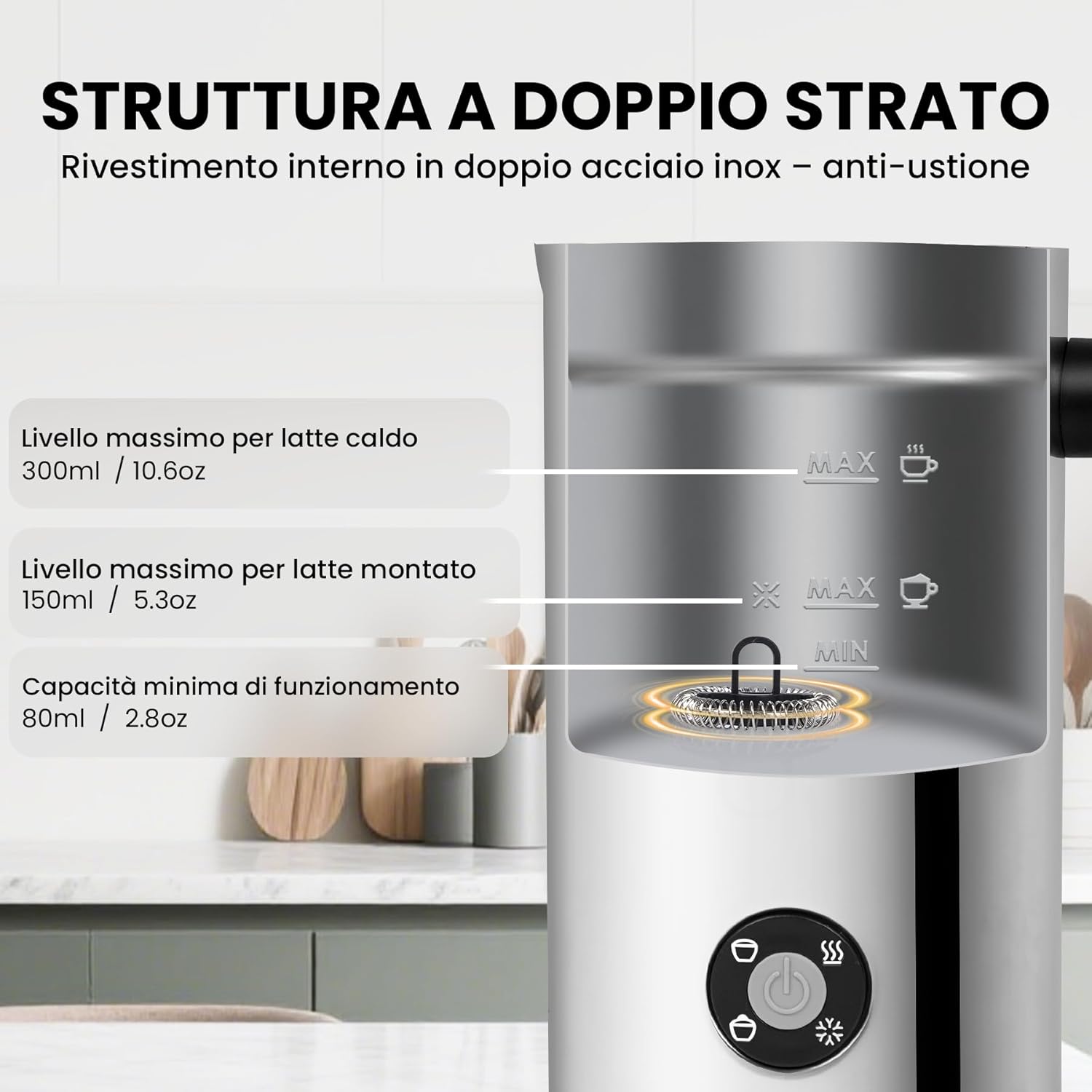 Casimhu Montalatte Elettrico 4 in 1 - immagine 2