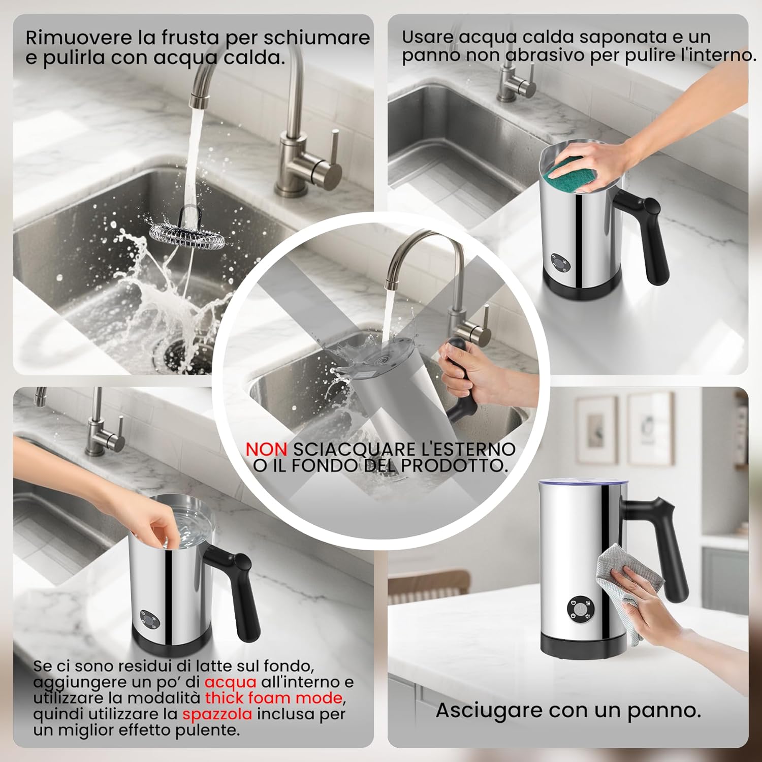 Casimhu Montalatte Elettrico 4 in 1 - immagine 8
