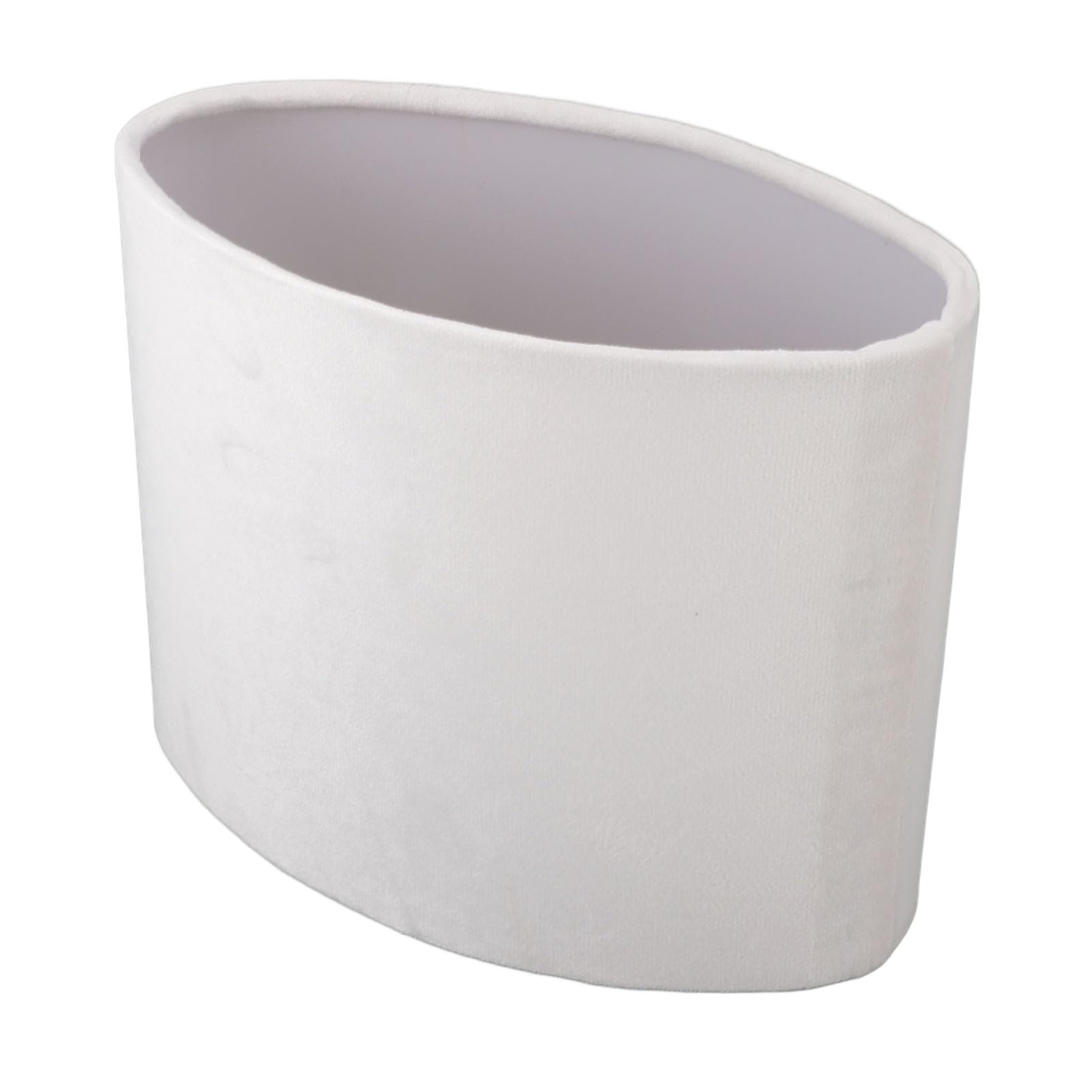 Paralume Ovale in Tessuto Semplice E14, WHITE