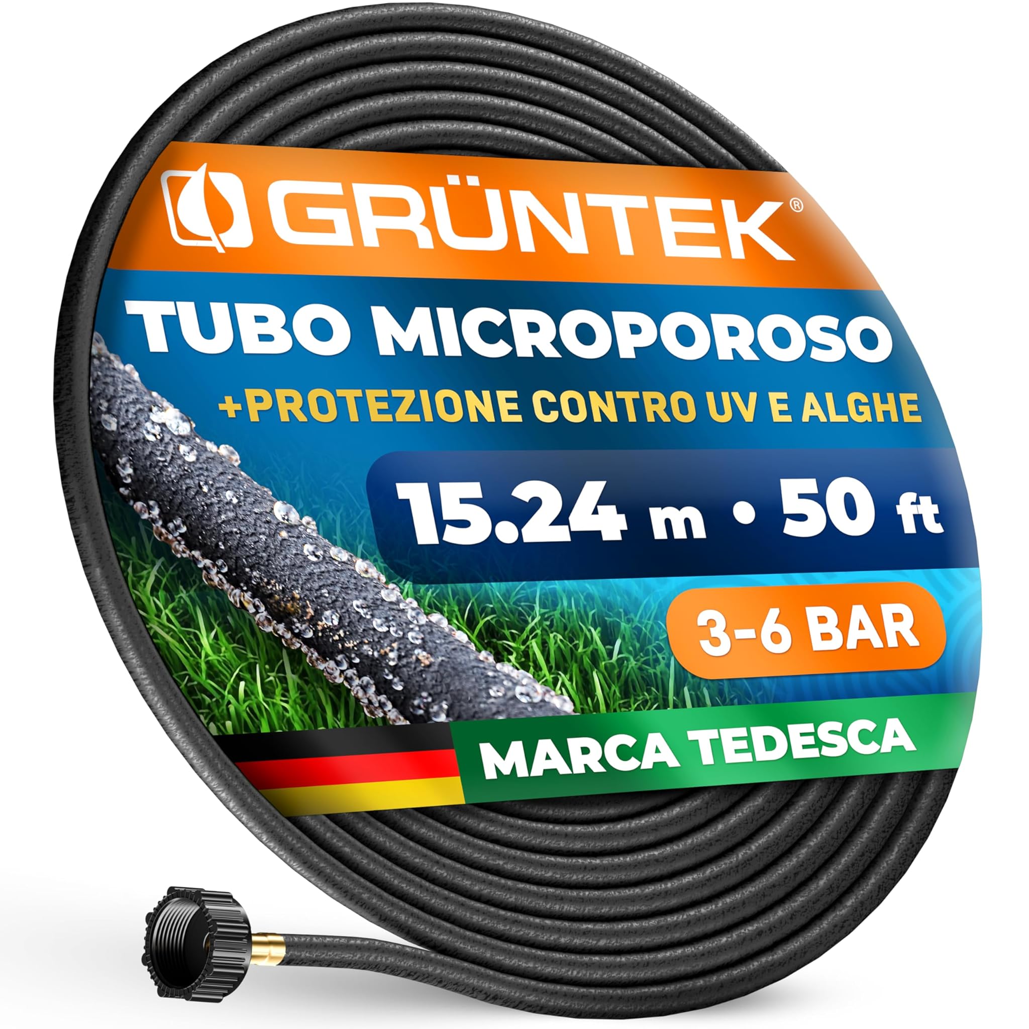 Grüntek Tubo Poroso Gocciolante Irrigazione 15,4m