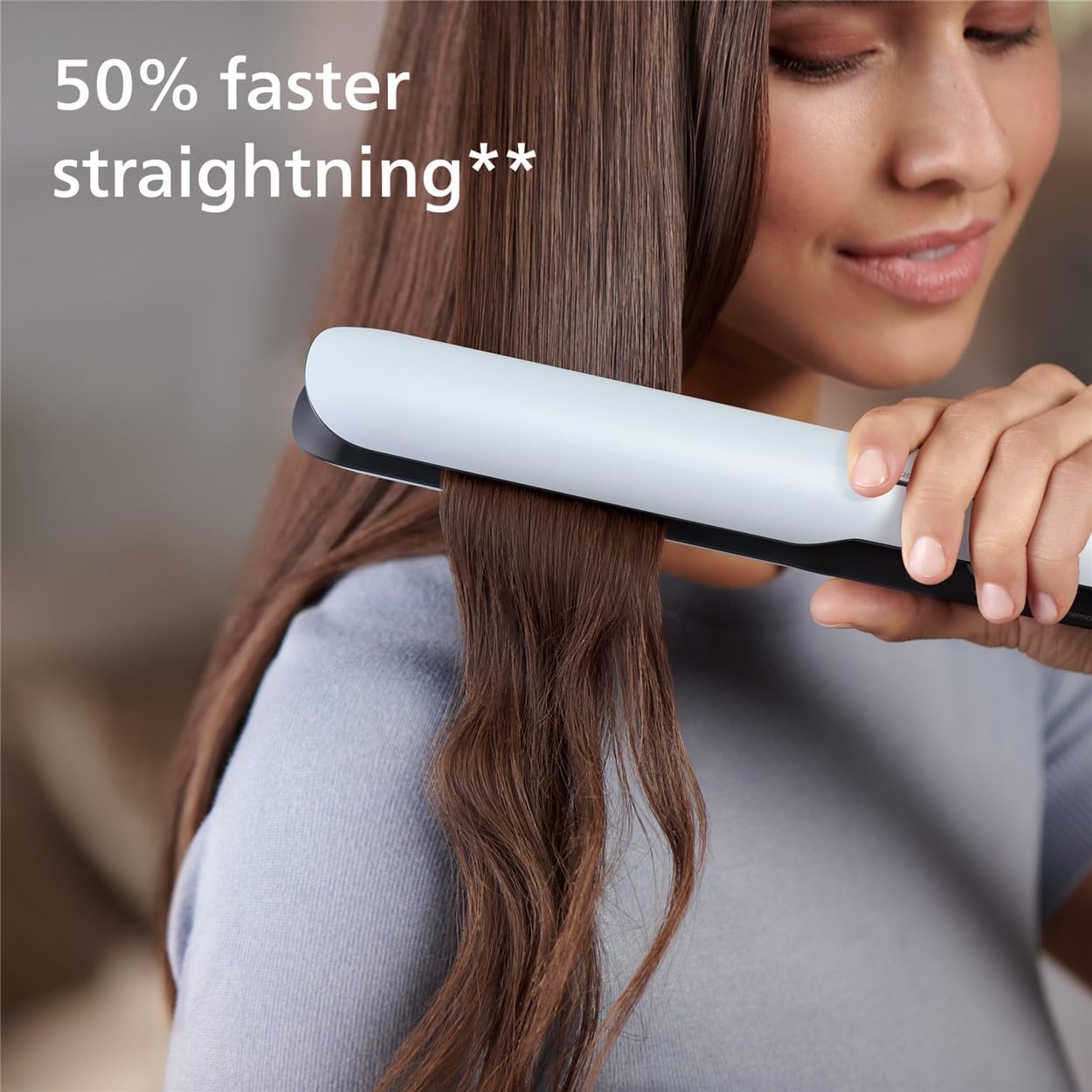 Philips Serie 5000 - Piastra per Capelli, Bianco - immagine 5