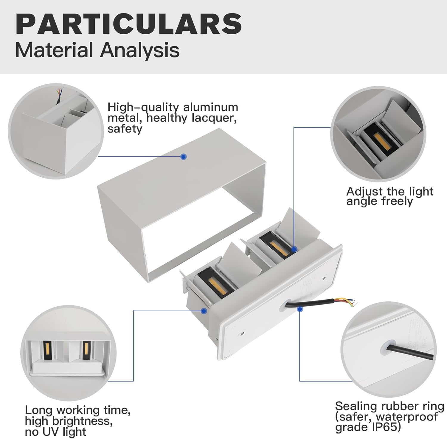 Wisdom Line Applique Esterno Interno COB LED 25W, Bianco - immagine 2