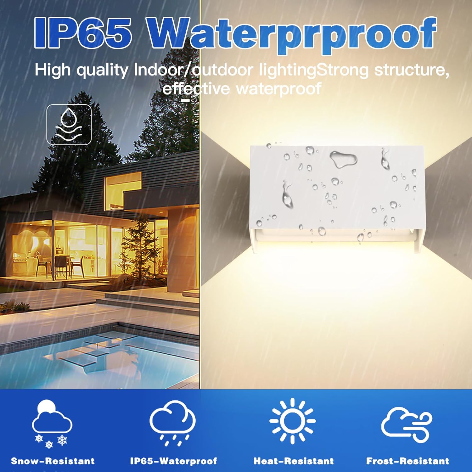 Wisdom Line Applique Esterno Interno COB LED 25W, Bianco - immagine 3