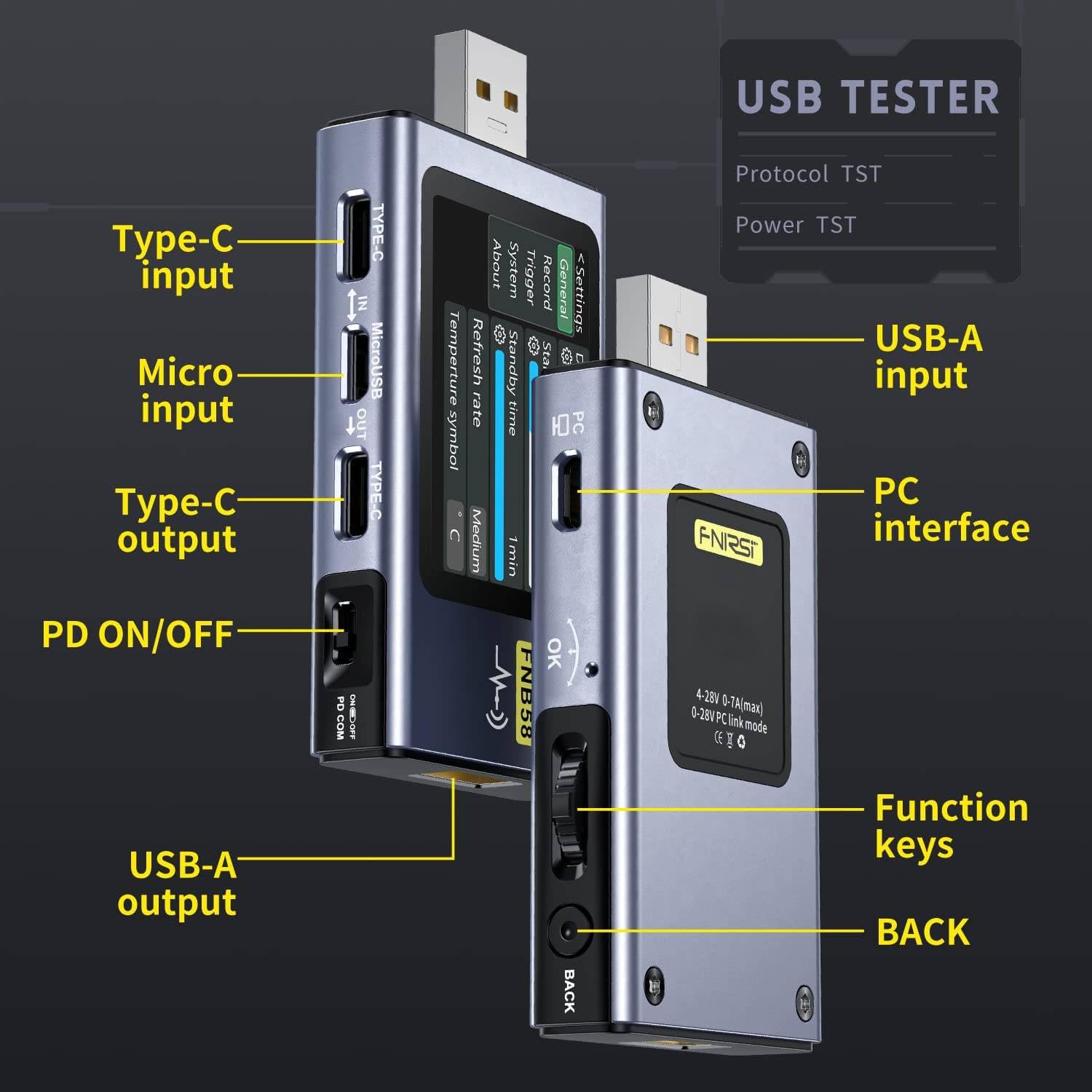 Tester USB FNB58 con Bluetooth e Trigger - immagine 6