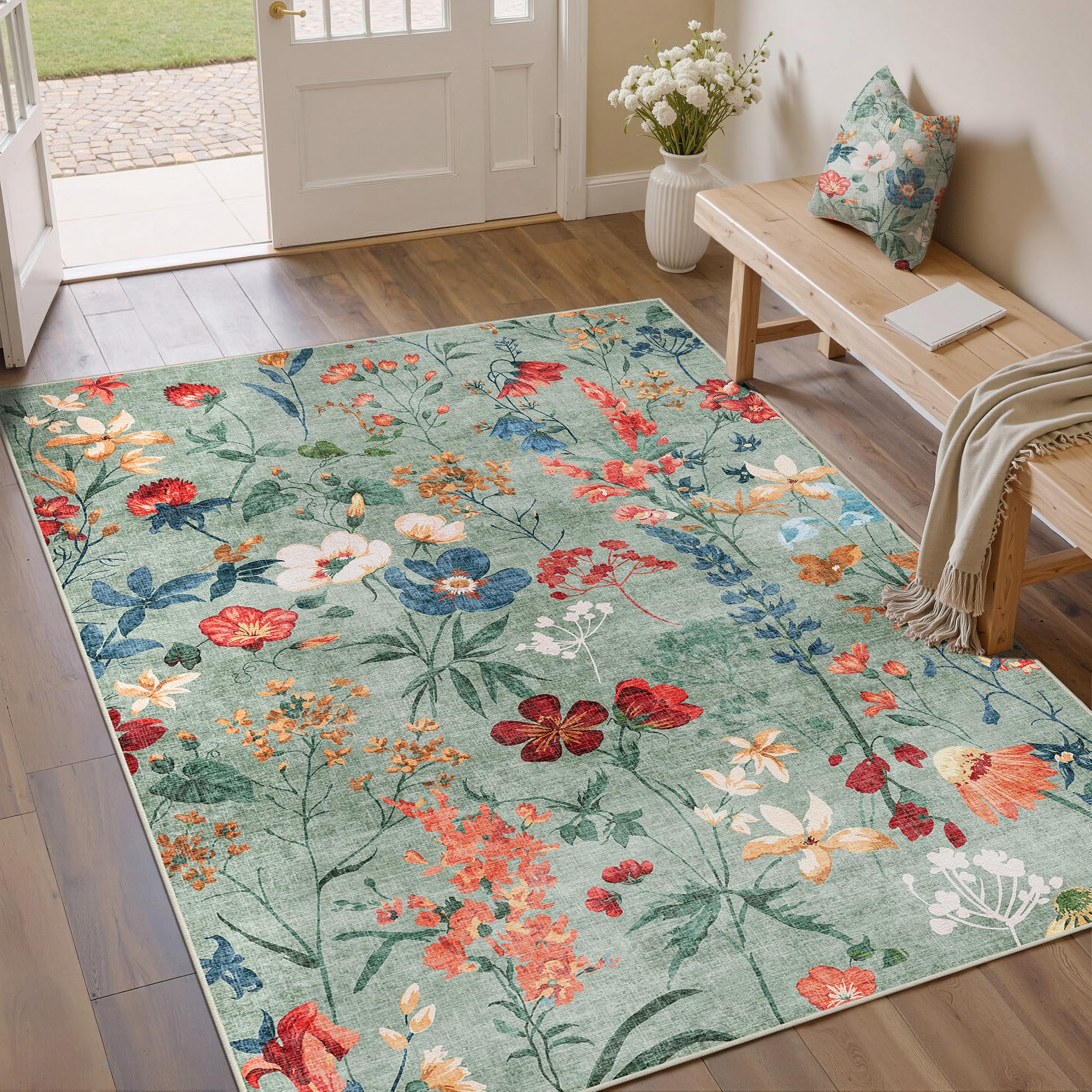 Hugear Tappeto Salotto Verde 120x170cm