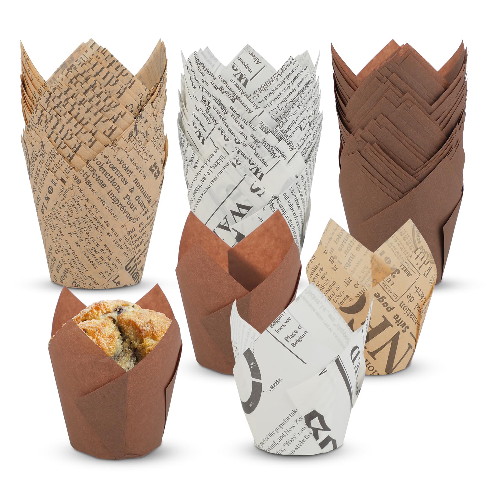 150 Pirottini per Muffin in Carta a Tulipano