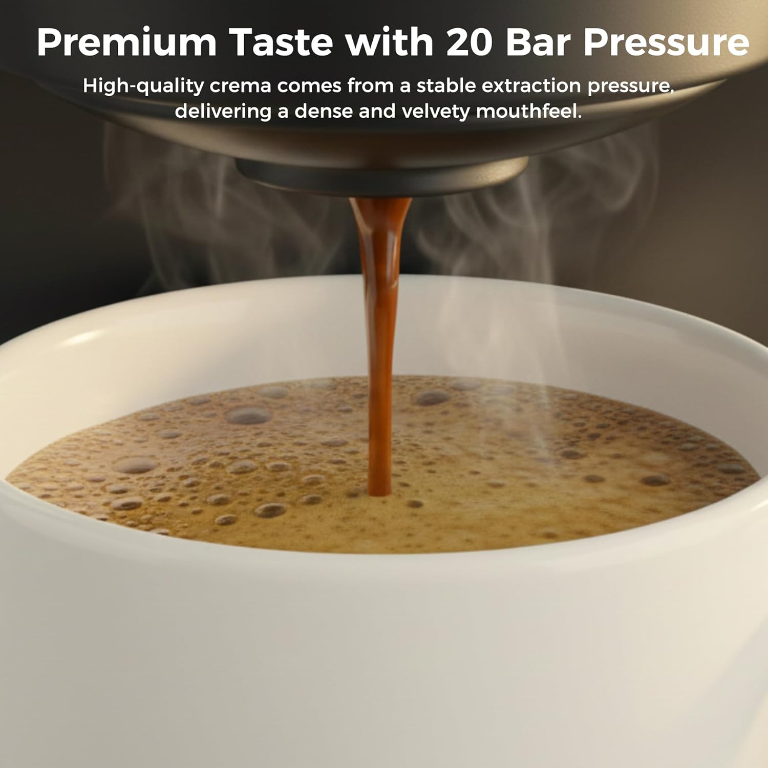 Macchina Caffè Espresso 3 in 1, 20 bar, Nera - immagine 5