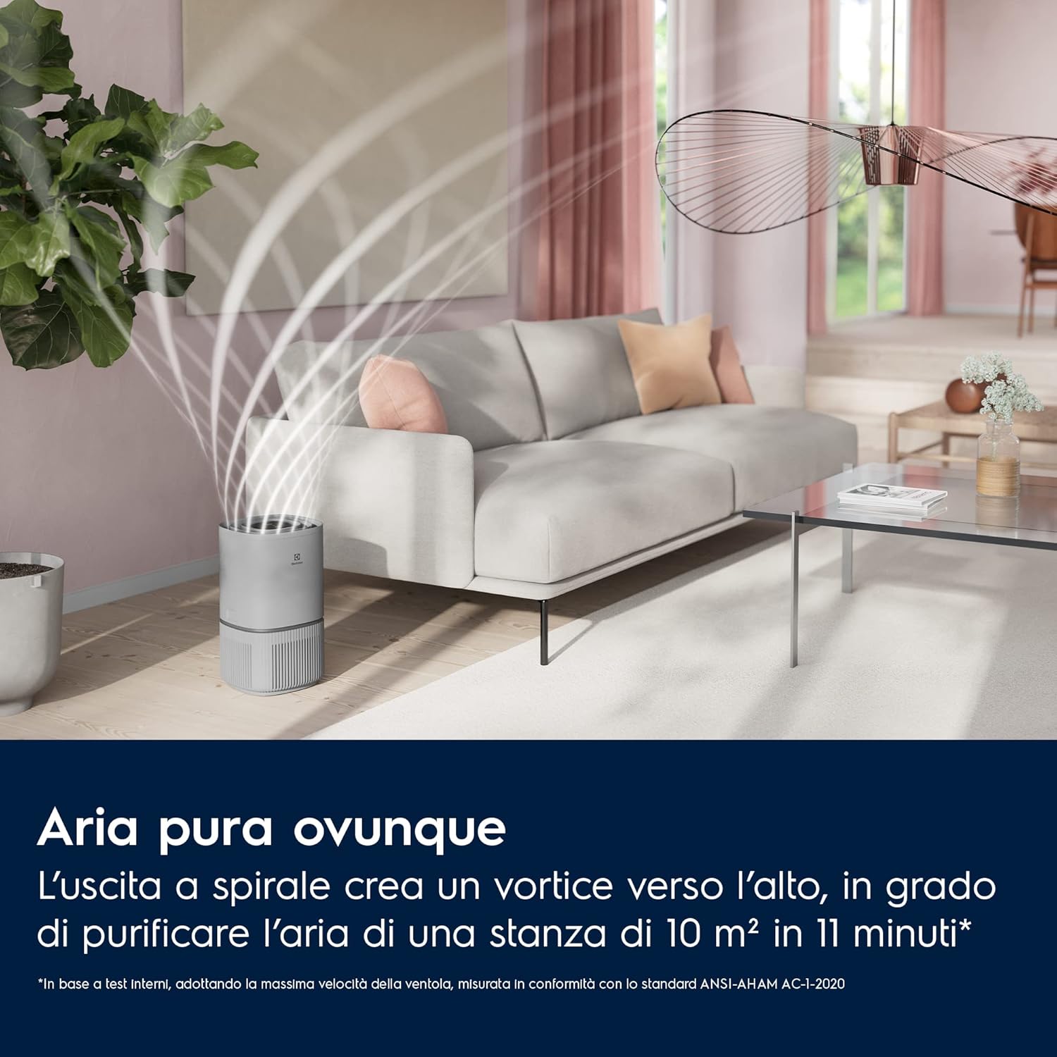 Electrolux 500 Pure - Purificatore d'Aria Compatto, Grigio - immagine 3