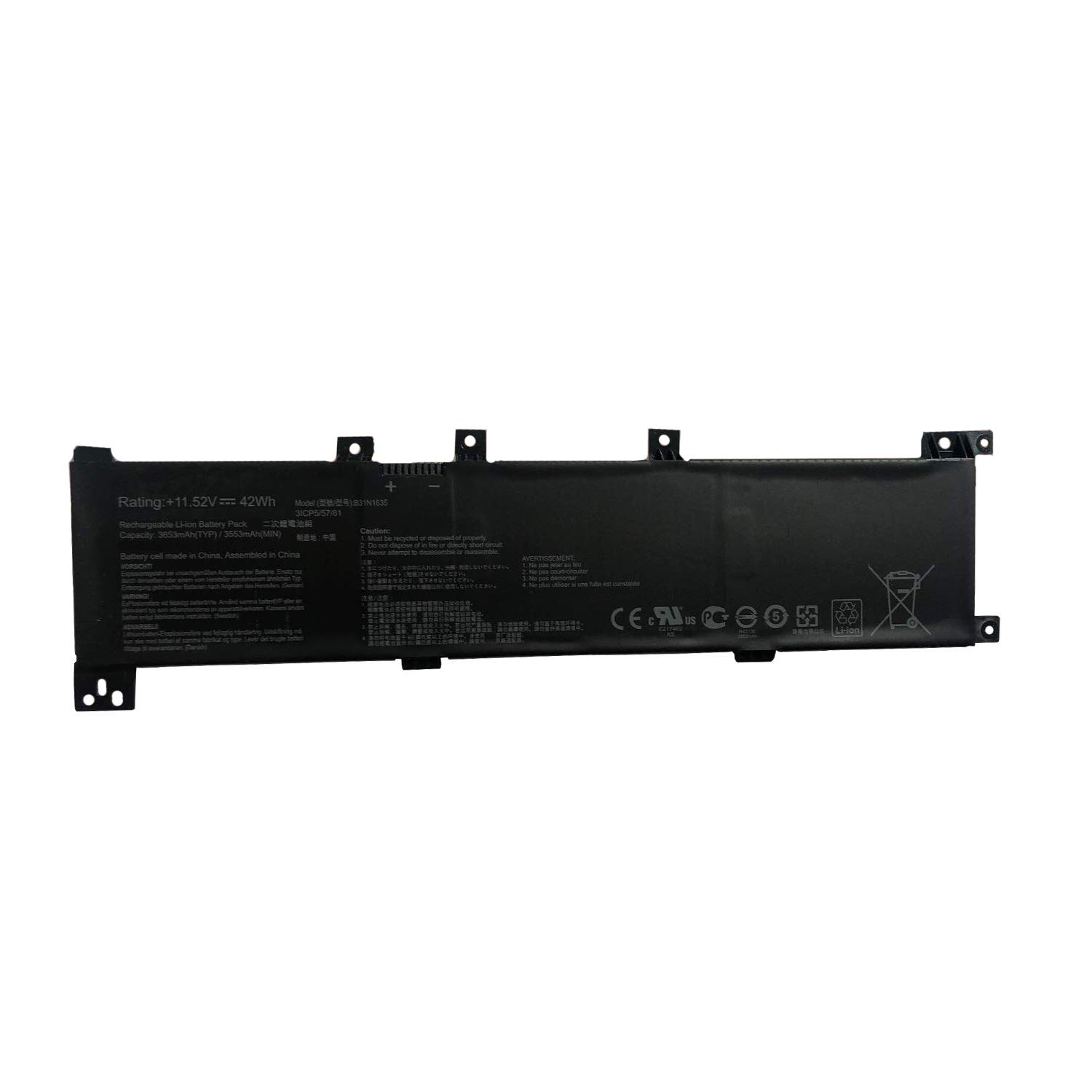 Batteria Laptop B31N1635 per Asus A705 X705 N705 Series