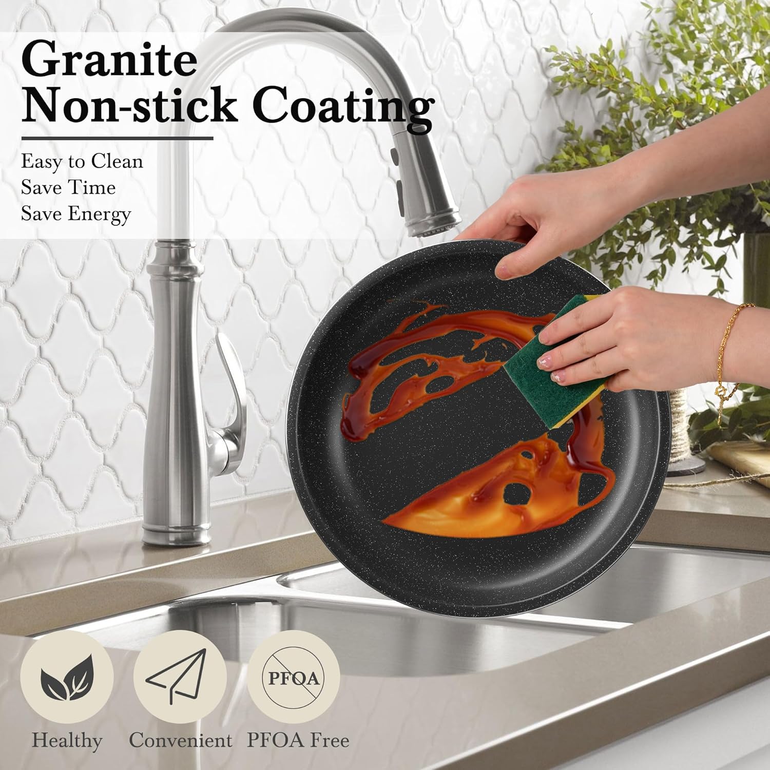 Riovarm Set Pentole e Padelle Induzione Antiaderente - immagine 7