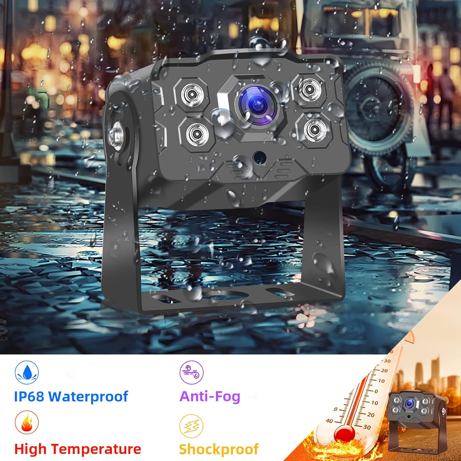 Hodozzy Telecamera Posteriore Auto con Monitor IPS 7" - immagine 4