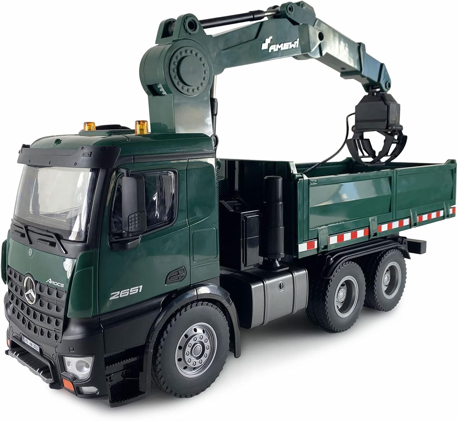 Amewi Mercedes-Benz Arocs Carrozza Ribaltabile RTR, Verde - immagine 1