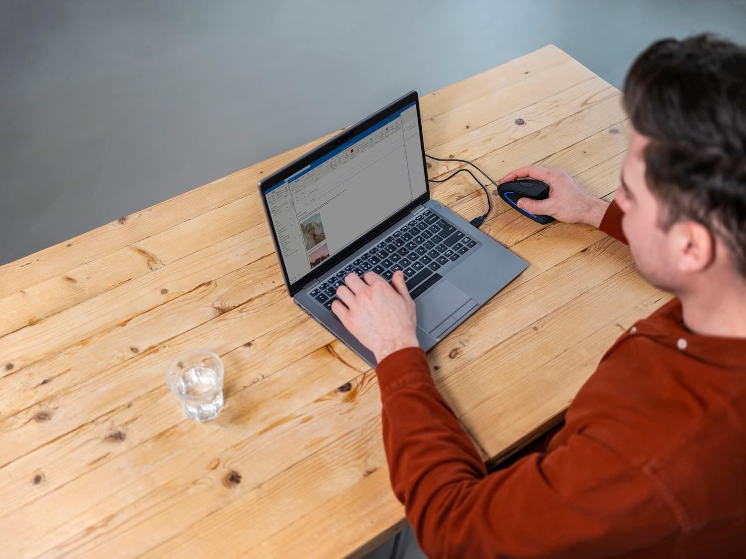 Trust Verto Mouse Verticale Cablato Ergonomico, Nero - immagine 7